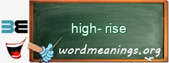 WordMeaning blackboard for high-rise
